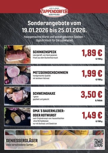 Sonderangebote bei Zappendorf