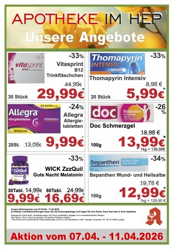 Aktuelle Apotheken Angebote