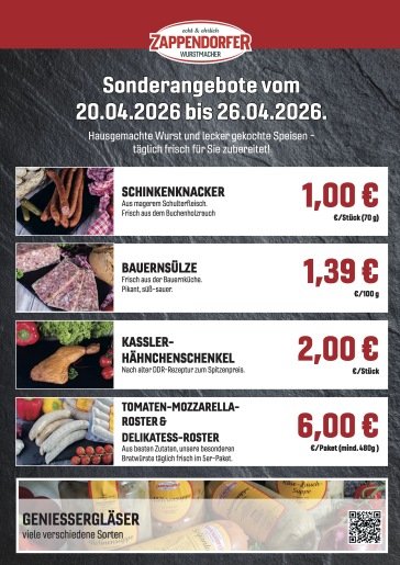 Sonderangebote bei Zappendorf