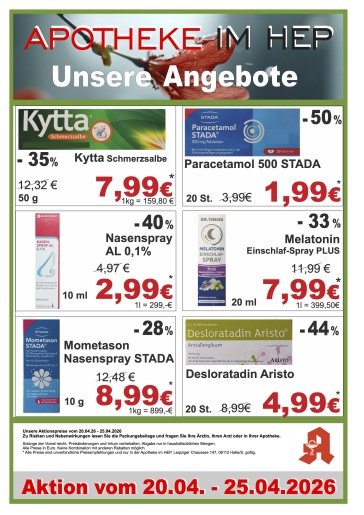 Aktuelle Apotheken Angebote
