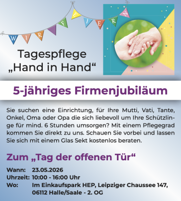 Tag der offenen Tür der Tagespflege „Hand in Hand“