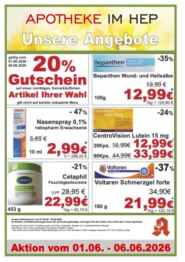 Aktuelle Apotheken Angebote
