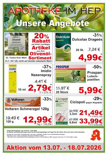 Aktuelle Apotheken Angebote