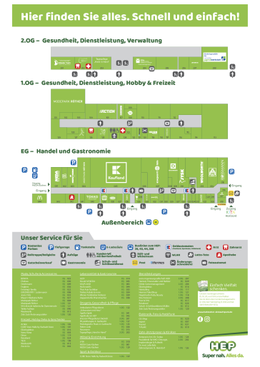 Centerplan mit Shops