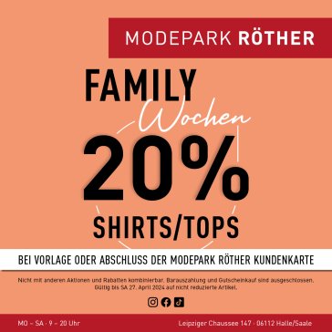 Family Wochen bei MODEPARK RÖTHER!